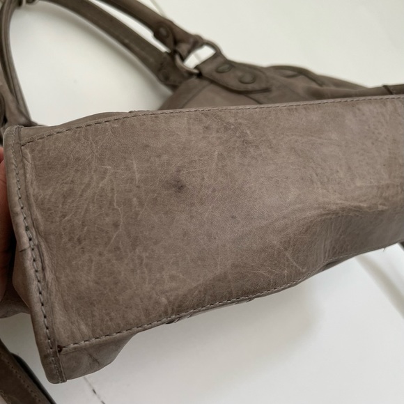 Frye Bags Frye Melissa Gray Leather Large Satchel Top Handle